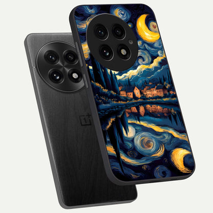  Starry Sky Serenity phone case For OnePlus 13 showing premium glass back cover with detailed artwork