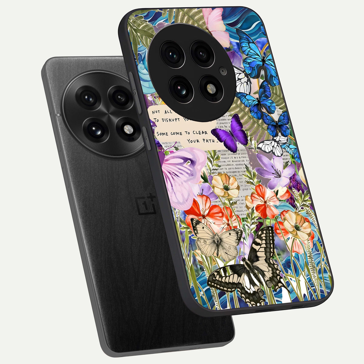  Storm Path Bloom phone case For OnePlus 13 showing premium glass back cover with detailed artwork