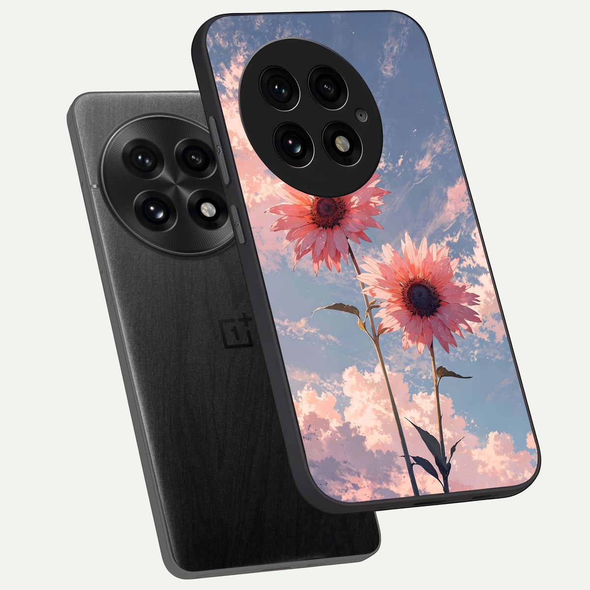  Sun Moon Balance phone case For OnePlus 13 showing premium glass back cover with detailed artwork