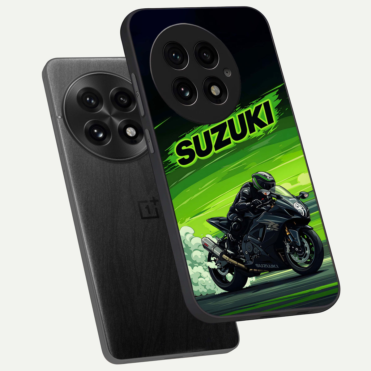  Suzuki Speed Beast phone case For OnePlus 13 showing premium glass back cover with detailed artwork