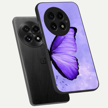  Violet Dream Wing phone case For OnePlus 13 showing premium glass back cover with detailed artwork