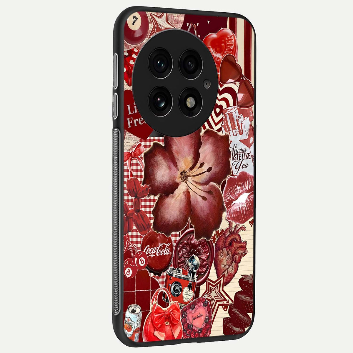 Aesthetic Little Freak back cover For OnePlus 13 slim fit glass case with vibrant aesthetic design