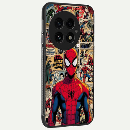  Aesthetic Spider back cover For OnePlus 13 slim fit glass case with vibrant aesthetic design
