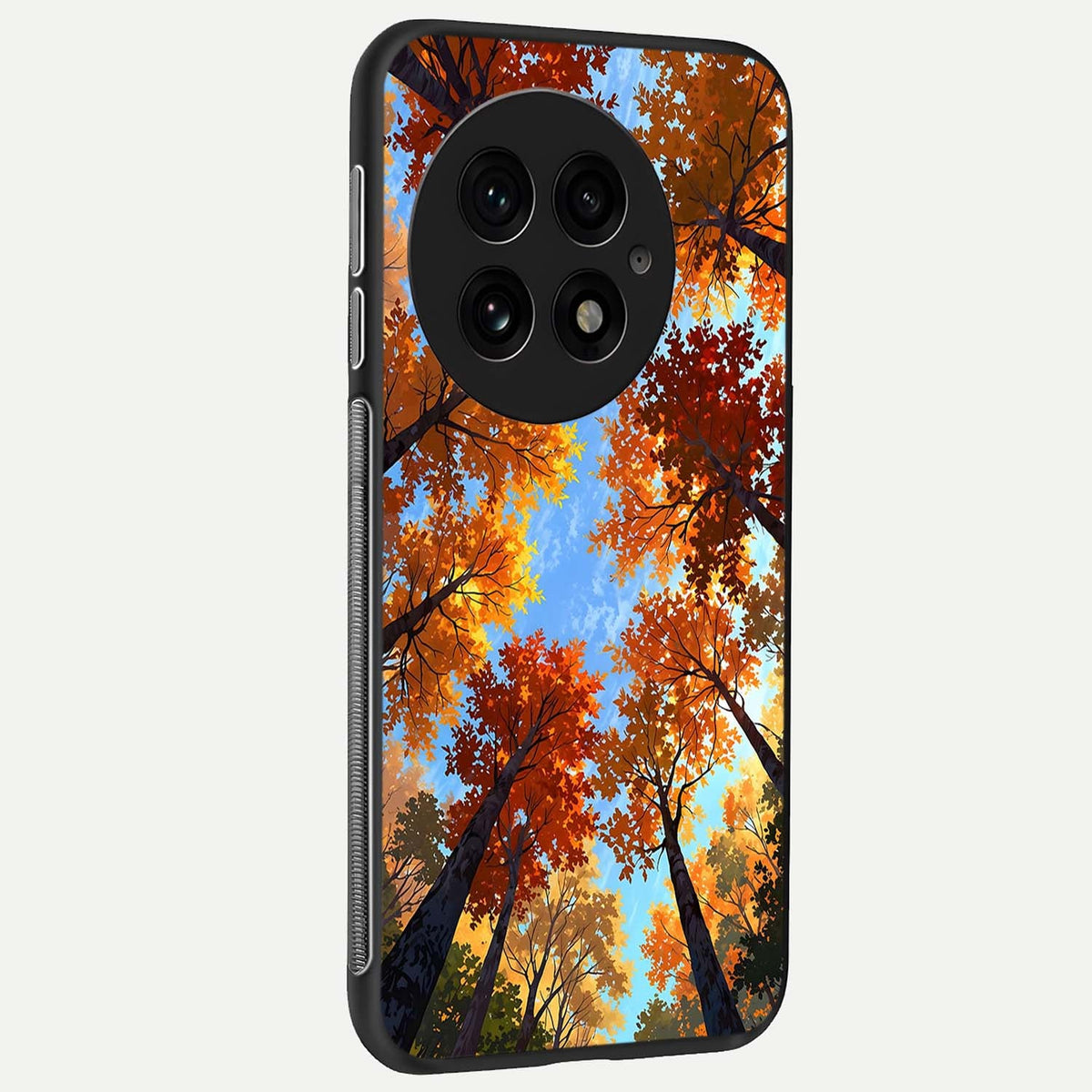  Autumn Sky Rise back cover For OnePlus 13 slim fit glass case with vibrant aesthetic design