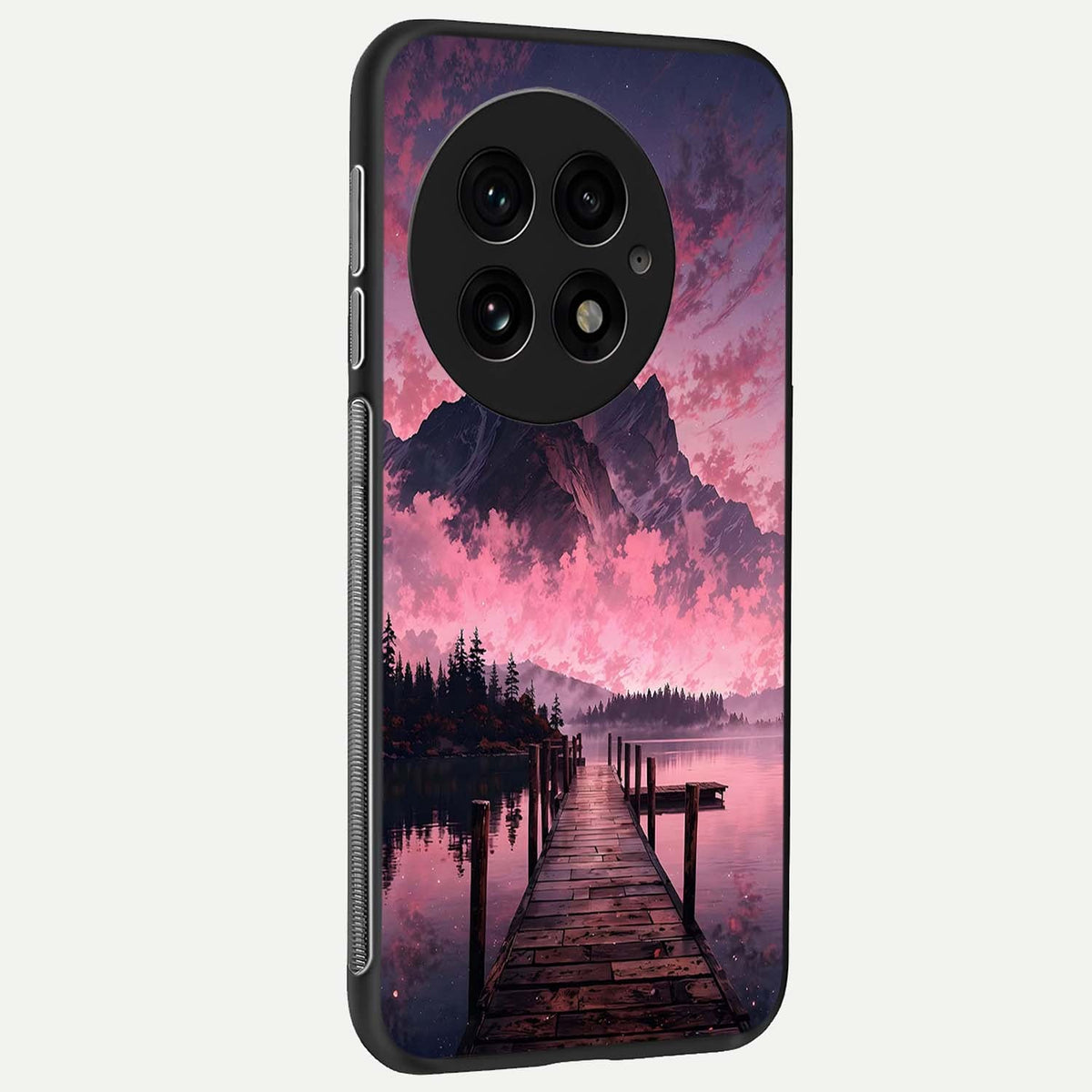  Beautiful Mountain View back cover For OnePlus 13 slim fit glass case with vibrant aesthetic design