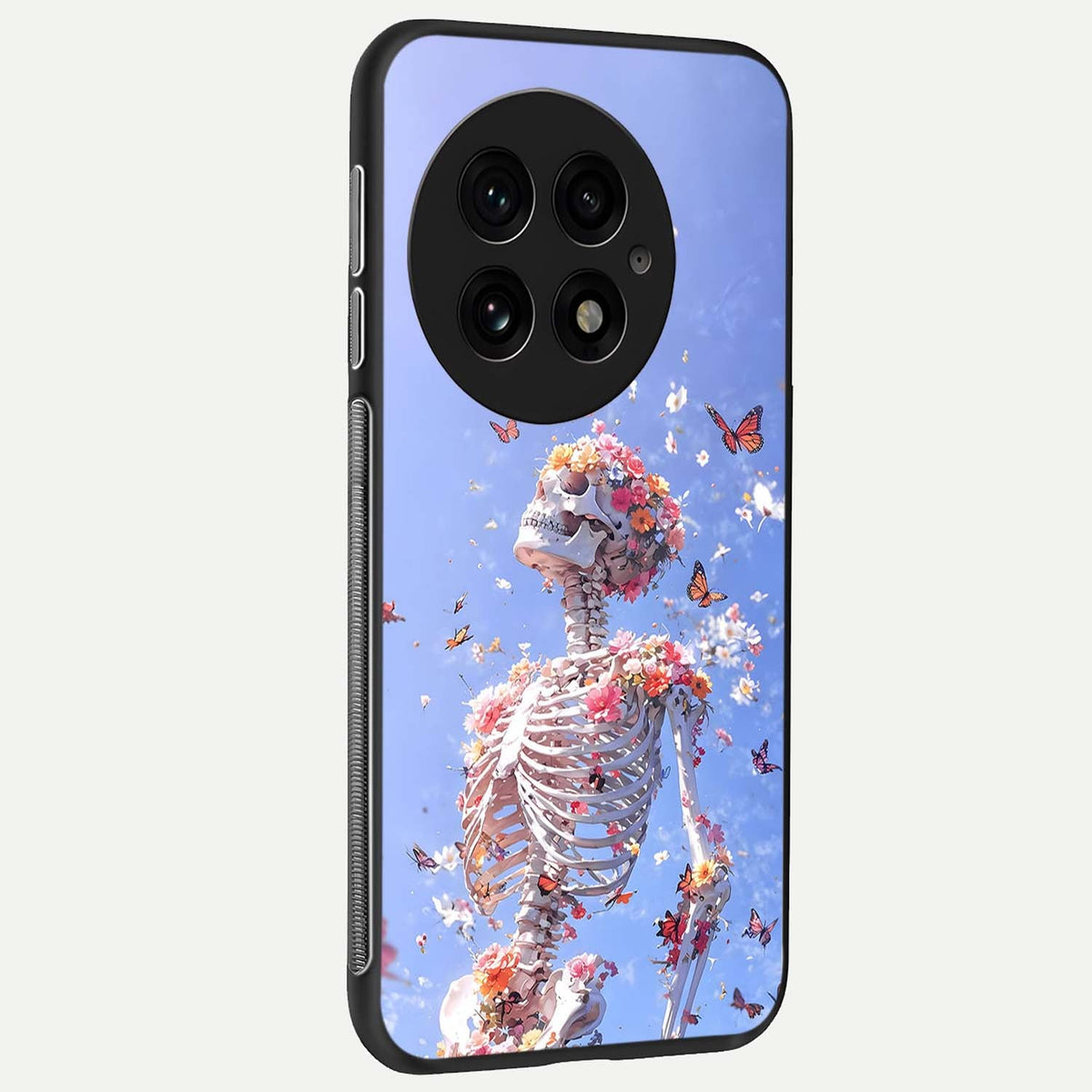  Bloom Beyond Bones back cover For OnePlus 13 slim fit glass case with vibrant aesthetic design