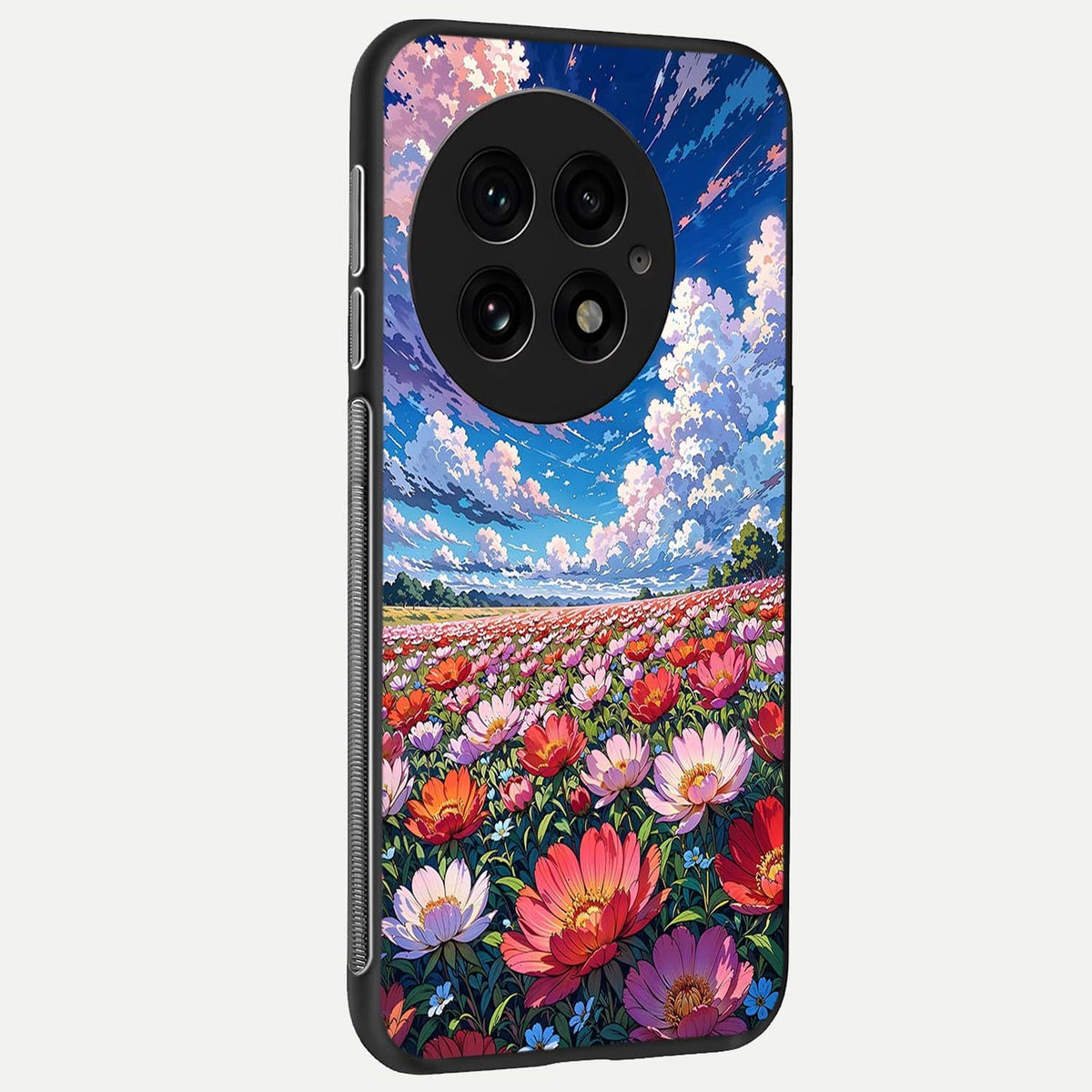  Blossom Sky Field back cover For OnePlus 13 slim fit glass case with vibrant aesthetic design