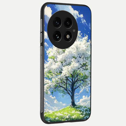  Blossom Sky Serenity back cover For OnePlus 13 slim fit glass case with vibrant aesthetic design