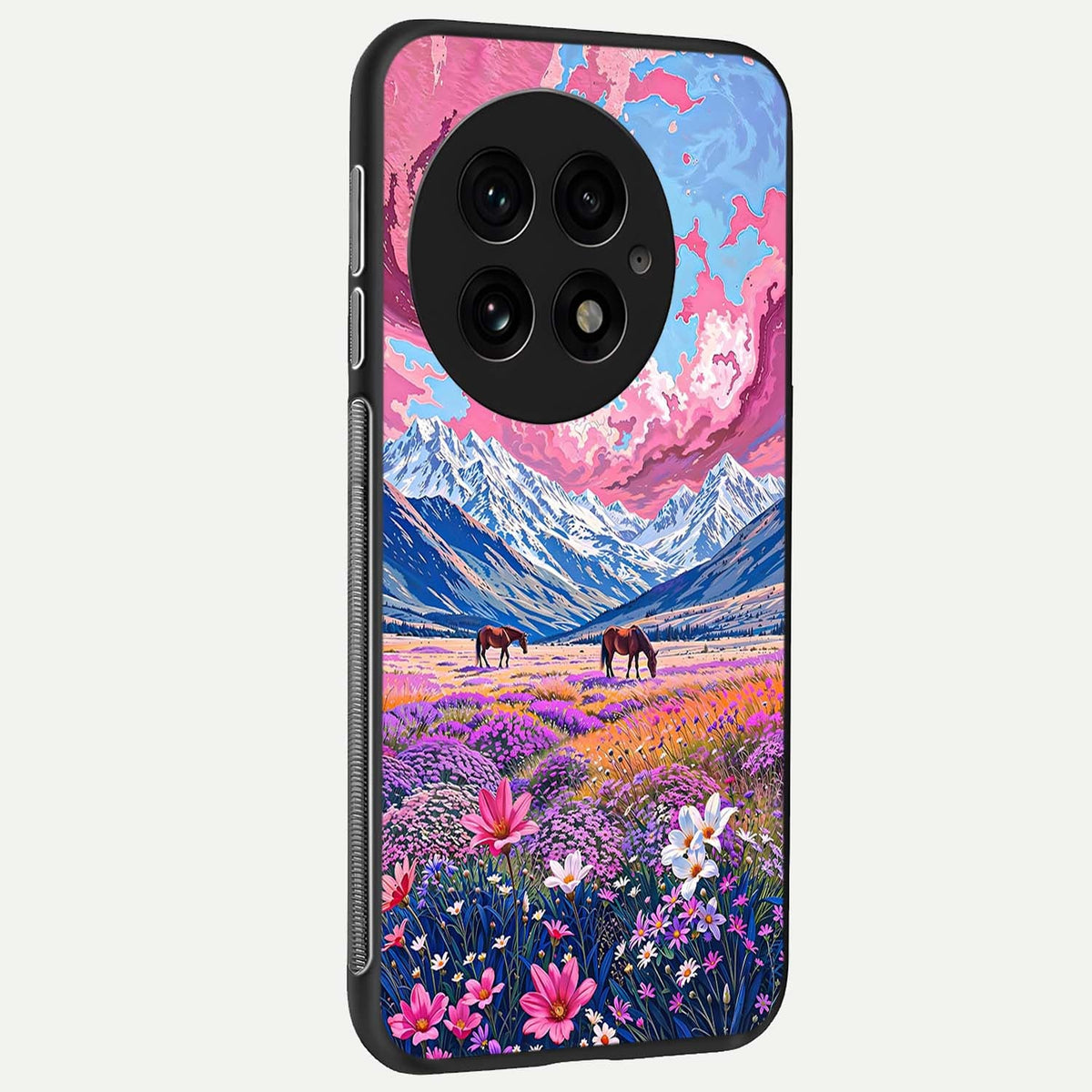  Blossom Valley Dream back cover For OnePlus 13 slim fit glass case with vibrant aesthetic design