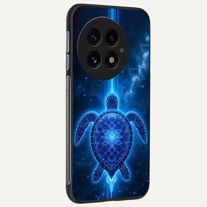  Blue Galaxy Turtle back cover For OnePlus 13 slim fit glass case with vibrant aesthetic design