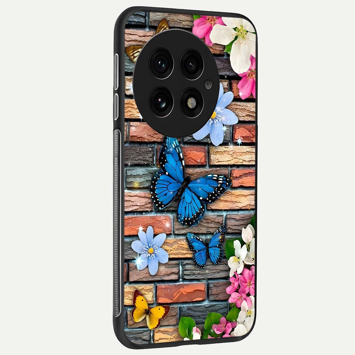  Brick Bloom Flight back cover For OnePlus 13 slim fit glass case with vibrant aesthetic design