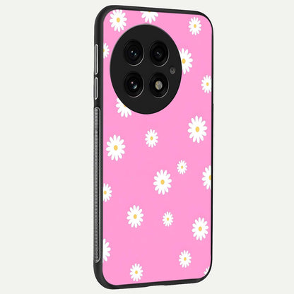  Bubblegum Daisy Pop back cover For OnePlus 13 slim fit glass case with vibrant aesthetic design
