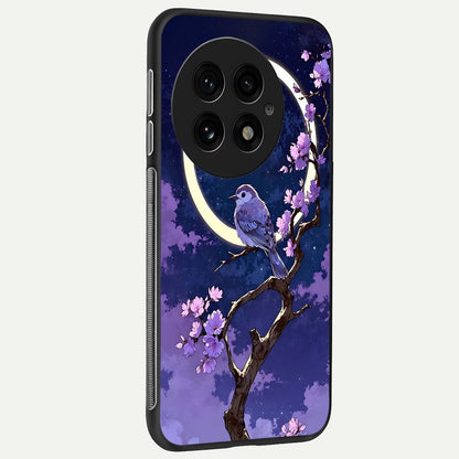  Celestial Bird Blossom back cover For OnePlus 13 slim fit glass case with vibrant aesthetic design