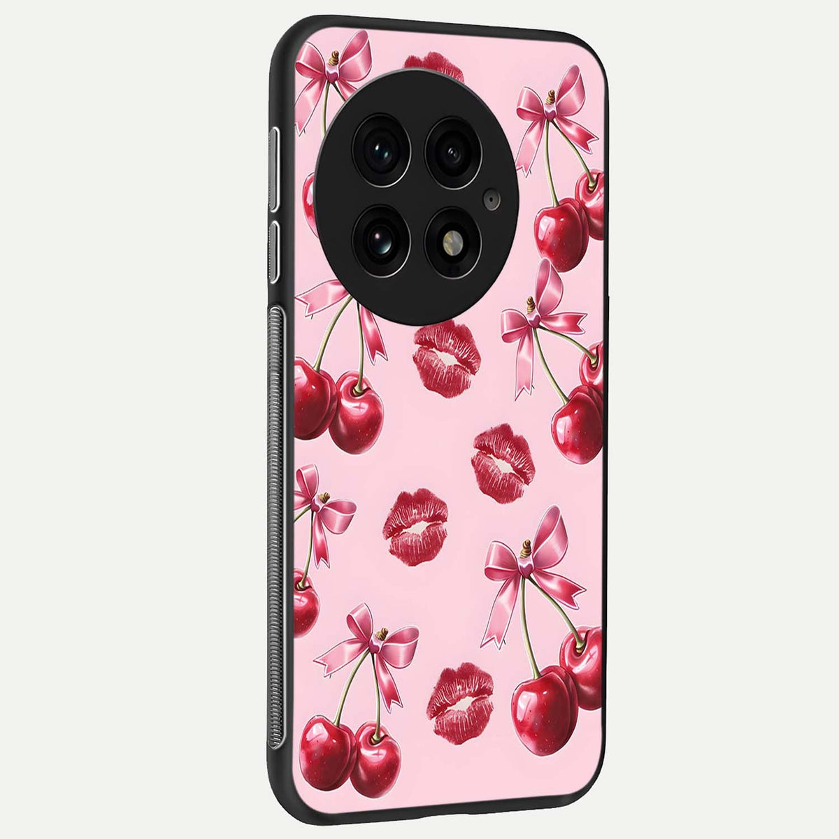  Cherry With Lips back cover For OnePlus 13 slim fit glass case with vibrant aesthetic design
