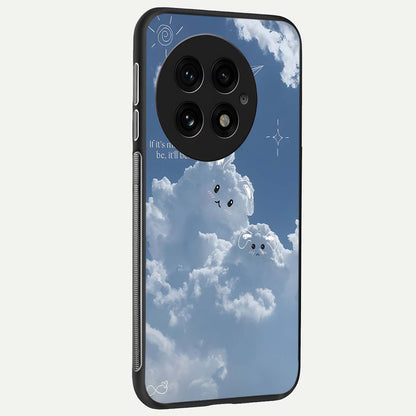  Cloud Bunny Dreams back cover For OnePlus 13 slim fit glass case with vibrant aesthetic design