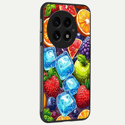  Colorful Fruits with Ice back cover For OnePlus 13 slim fit glass case with vibrant aesthetic design