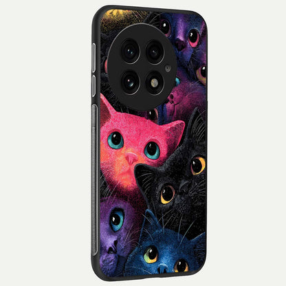  Cosmic Cats Dreams back cover For OnePlus 13 slim fit glass case with vibrant aesthetic design