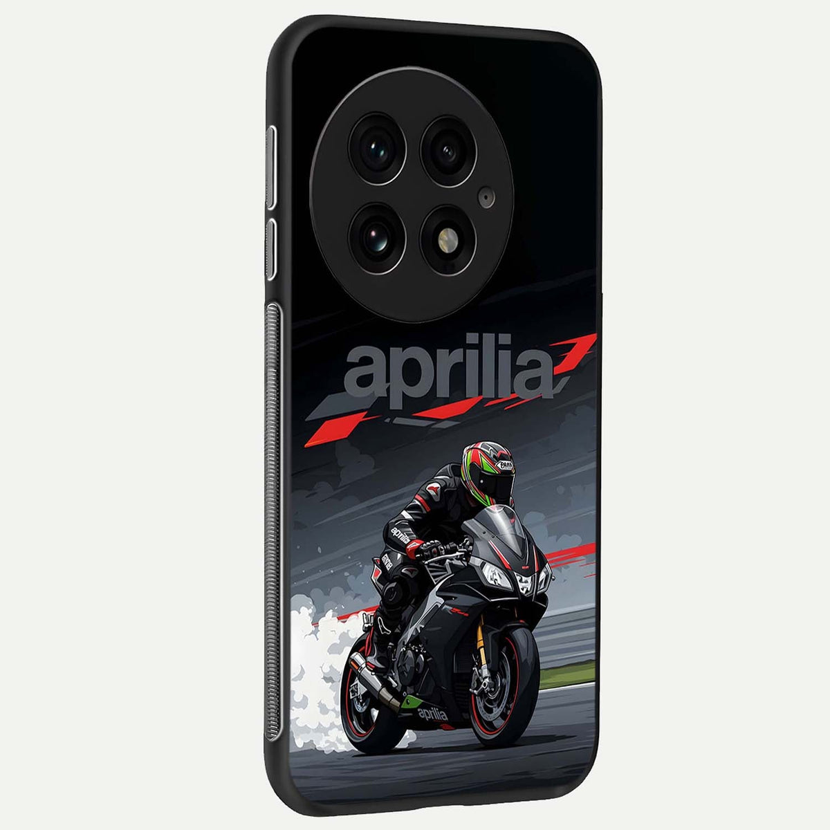  Dark Aprilla back cover For OnePlus 13 slim fit glass case with vibrant aesthetic design