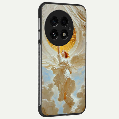  Divine Light Angel back cover For OnePlus 13 slim fit glass case with vibrant aesthetic design