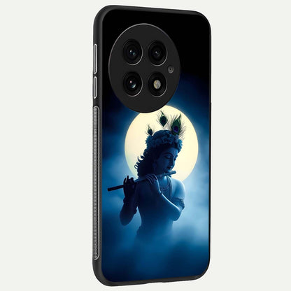  Divine Moon Flute back cover For OnePlus 13 slim fit glass case with vibrant aesthetic design