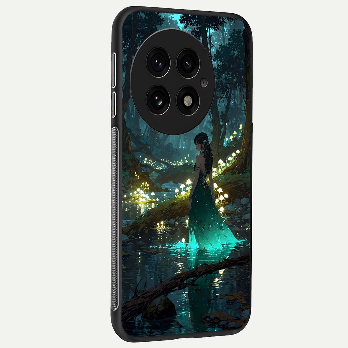  Enchanted Forest Glow back cover For OnePlus 13 slim fit glass case with vibrant aesthetic design
