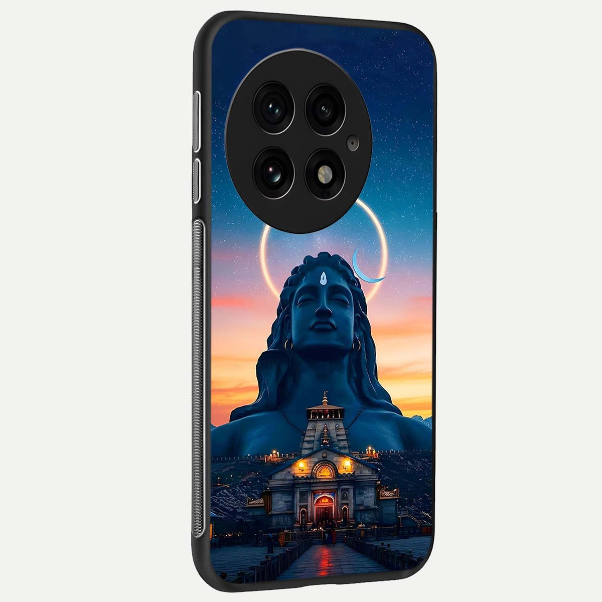  Eternal Shiva Aura back cover For OnePlus 13 slim fit glass case with vibrant aesthetic design