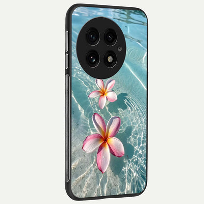  Floating Bloom Bliss back cover For OnePlus 13 slim fit glass case with vibrant aesthetic design