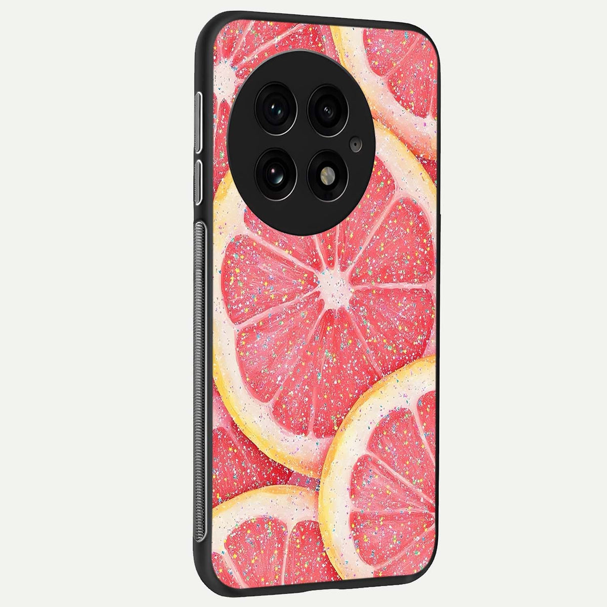  Glitter Grapefruit back cover For OnePlus 13 slim fit glass case with vibrant aesthetic design