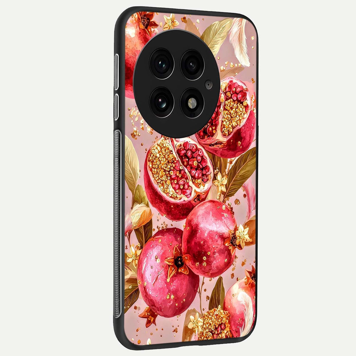  Golden Bloom Glow back cover For OnePlus 13 slim fit glass case with vibrant aesthetic design