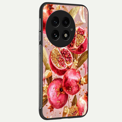  Golden Bloom Glow back cover For OnePlus 13 slim fit glass case with vibrant aesthetic design