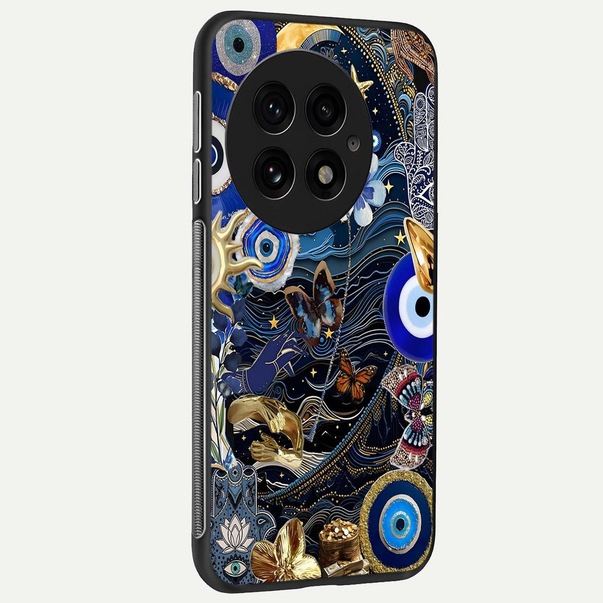  Golden Moon Magic back cover For OnePlus 13 slim fit glass case with vibrant aesthetic design