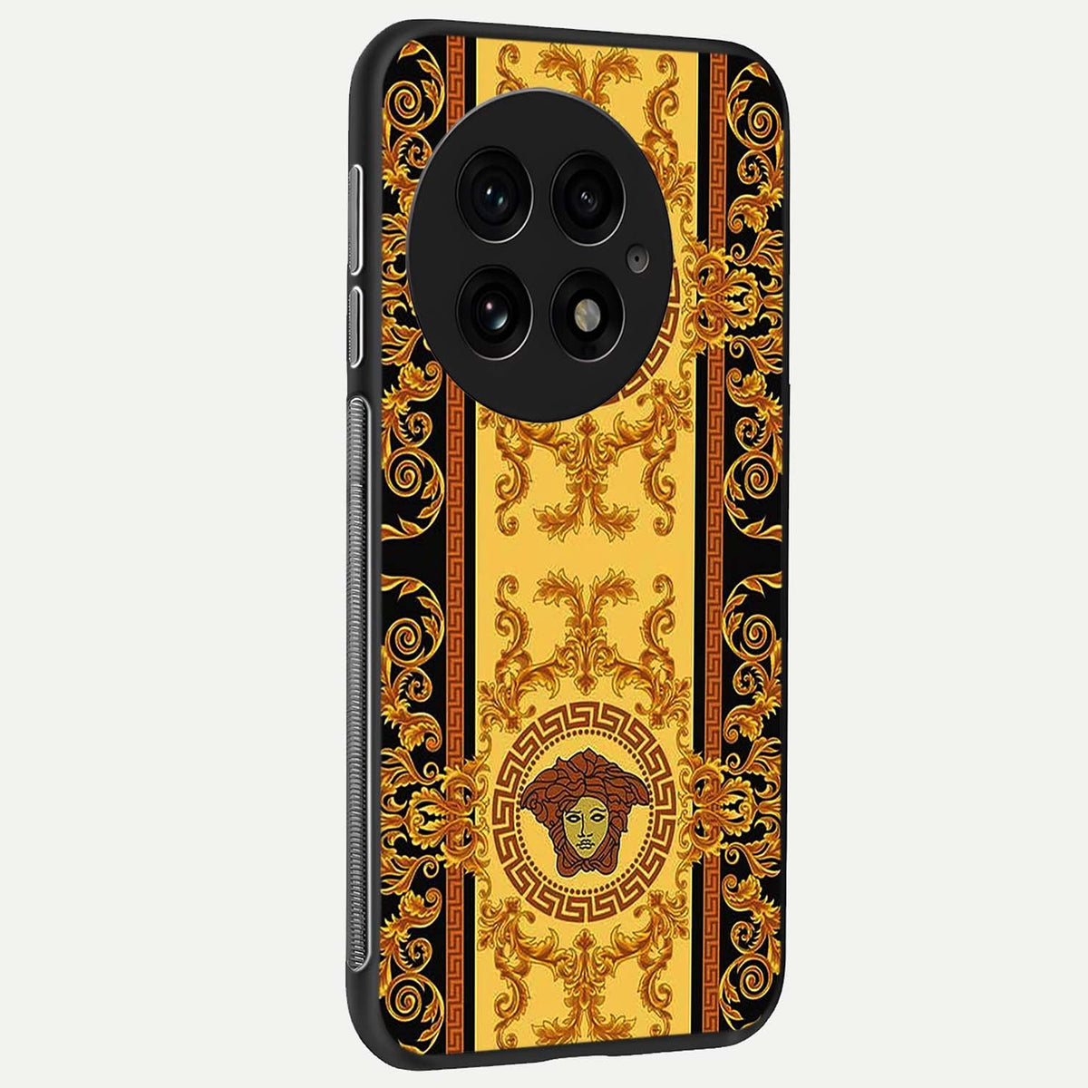  Golden Royal Heritage back cover For OnePlus 13 slim fit glass case with vibrant aesthetic design