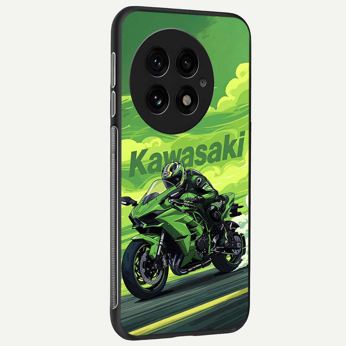  Greenery Sky back cover For OnePlus 13 slim fit glass case with vibrant aesthetic design