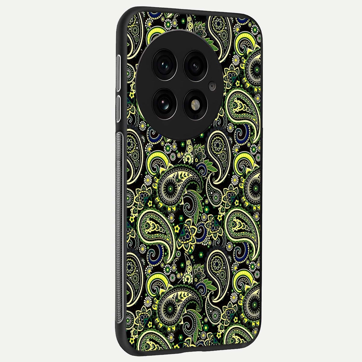  Green Lemon back cover For OnePlus 13 slim fit glass case with vibrant aesthetic design