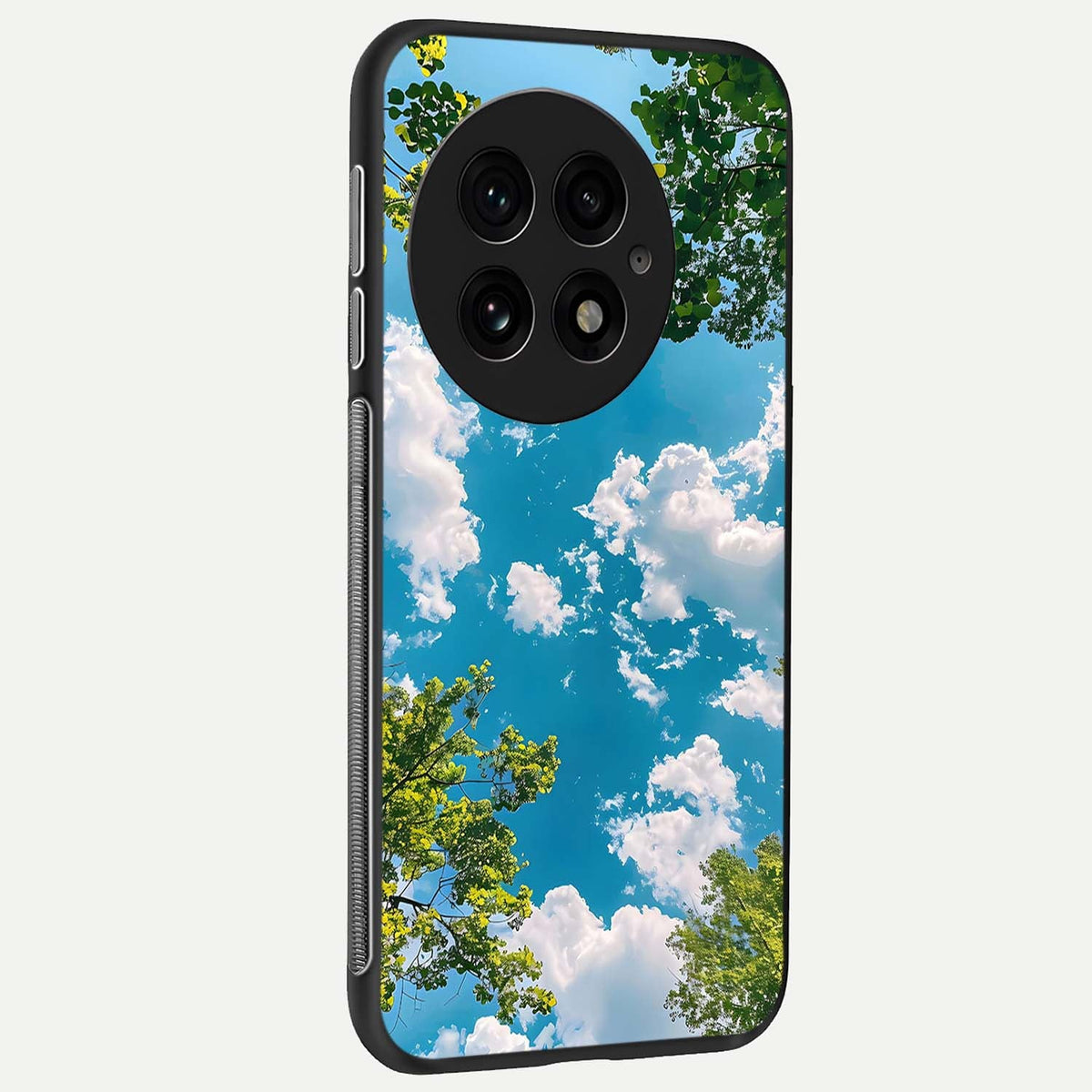  Green Moon Energy back cover For OnePlus 13 slim fit glass case with vibrant aesthetic design