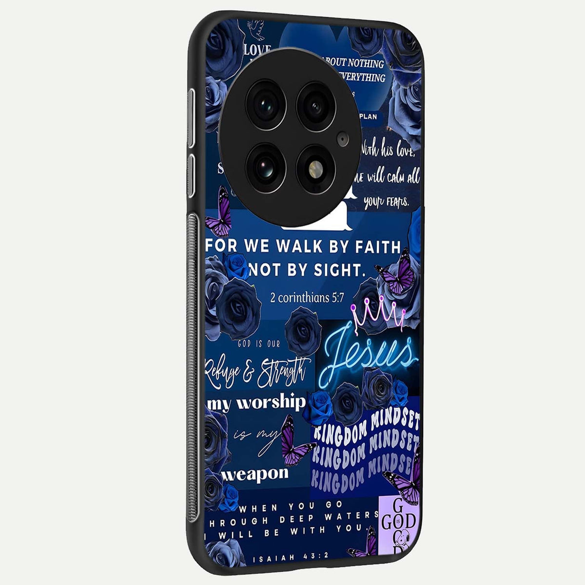  Kingdom Faith Glow back cover For OnePlus 13 slim fit glass case with vibrant aesthetic design