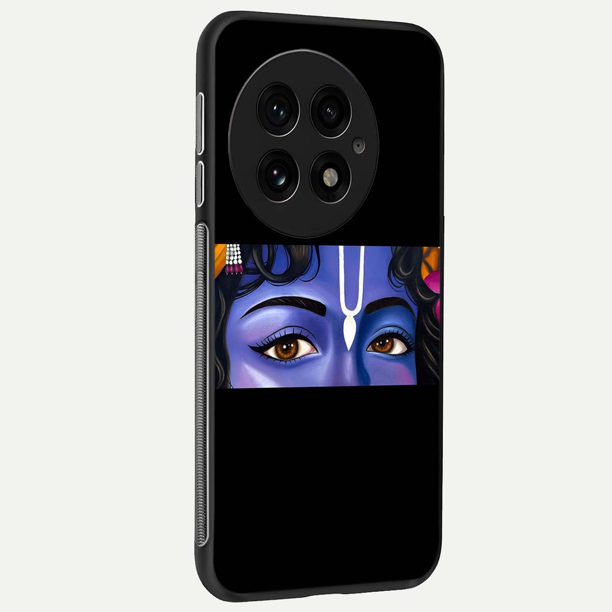  Krishna Eye back cover For OnePlus 13 slim fit glass case with vibrant aesthetic design