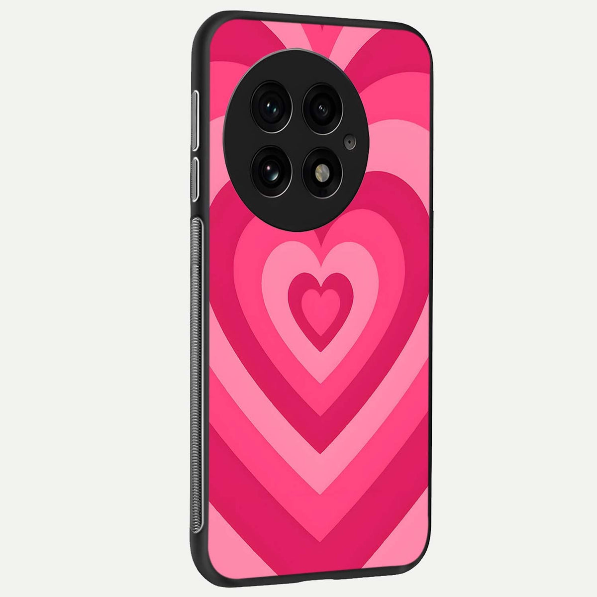  Layered Love Hearts back cover For OnePlus 13 slim fit glass case with vibrant aesthetic design
