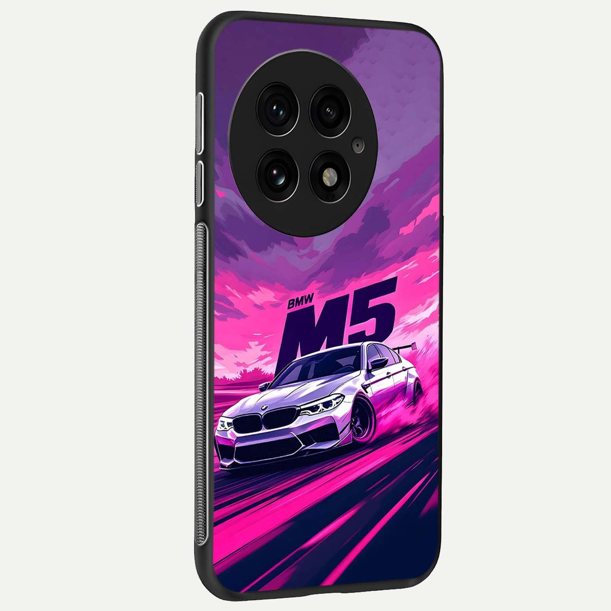  MS Neon Car back cover For OnePlus 13 slim fit glass case with vibrant aesthetic design
