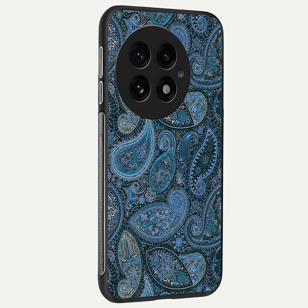  Midnight Paisley Glow back cover For OnePlus 13 slim fit glass case with vibrant aesthetic design