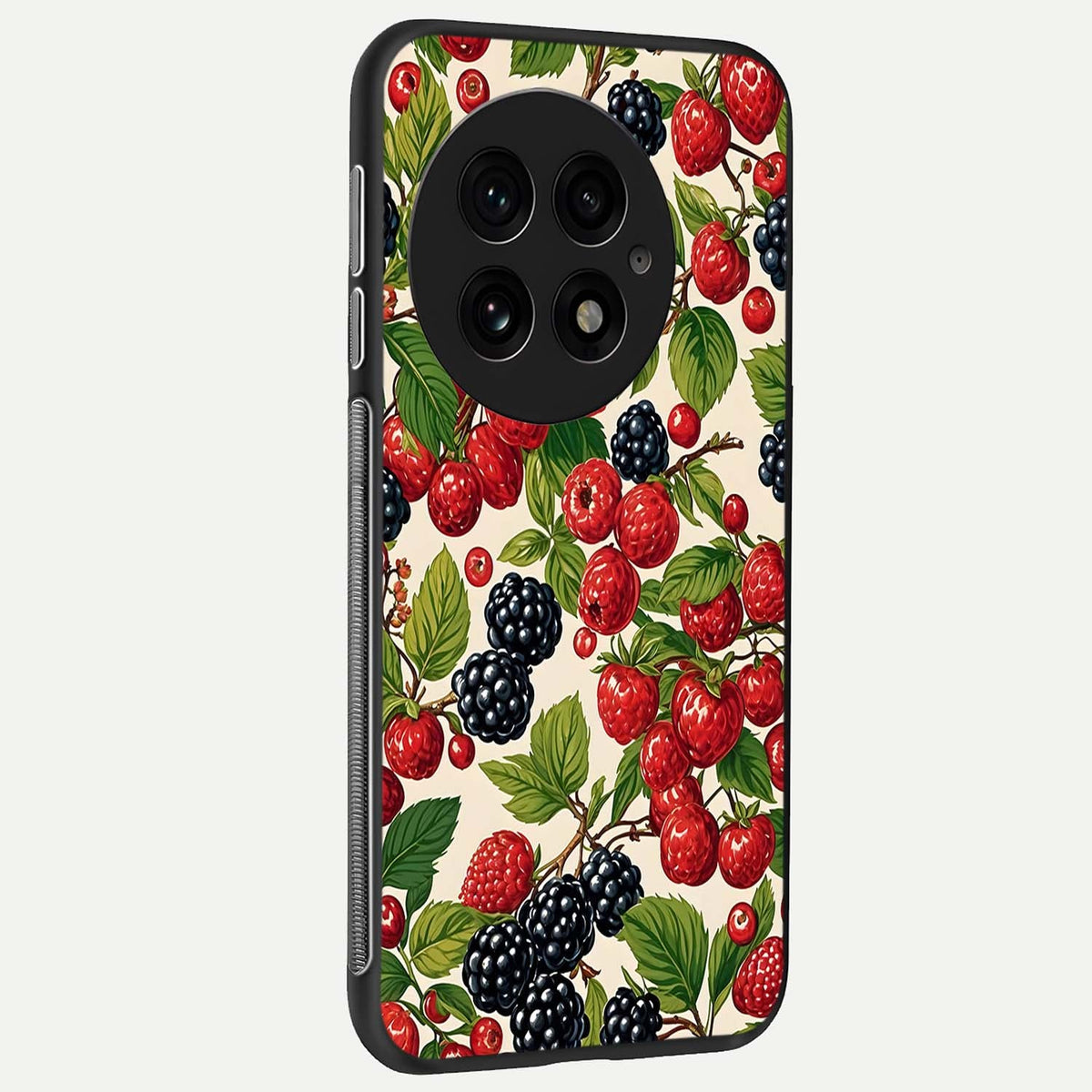  Mixed Berry Collage back cover For OnePlus 13 slim fit glass case with vibrant aesthetic design