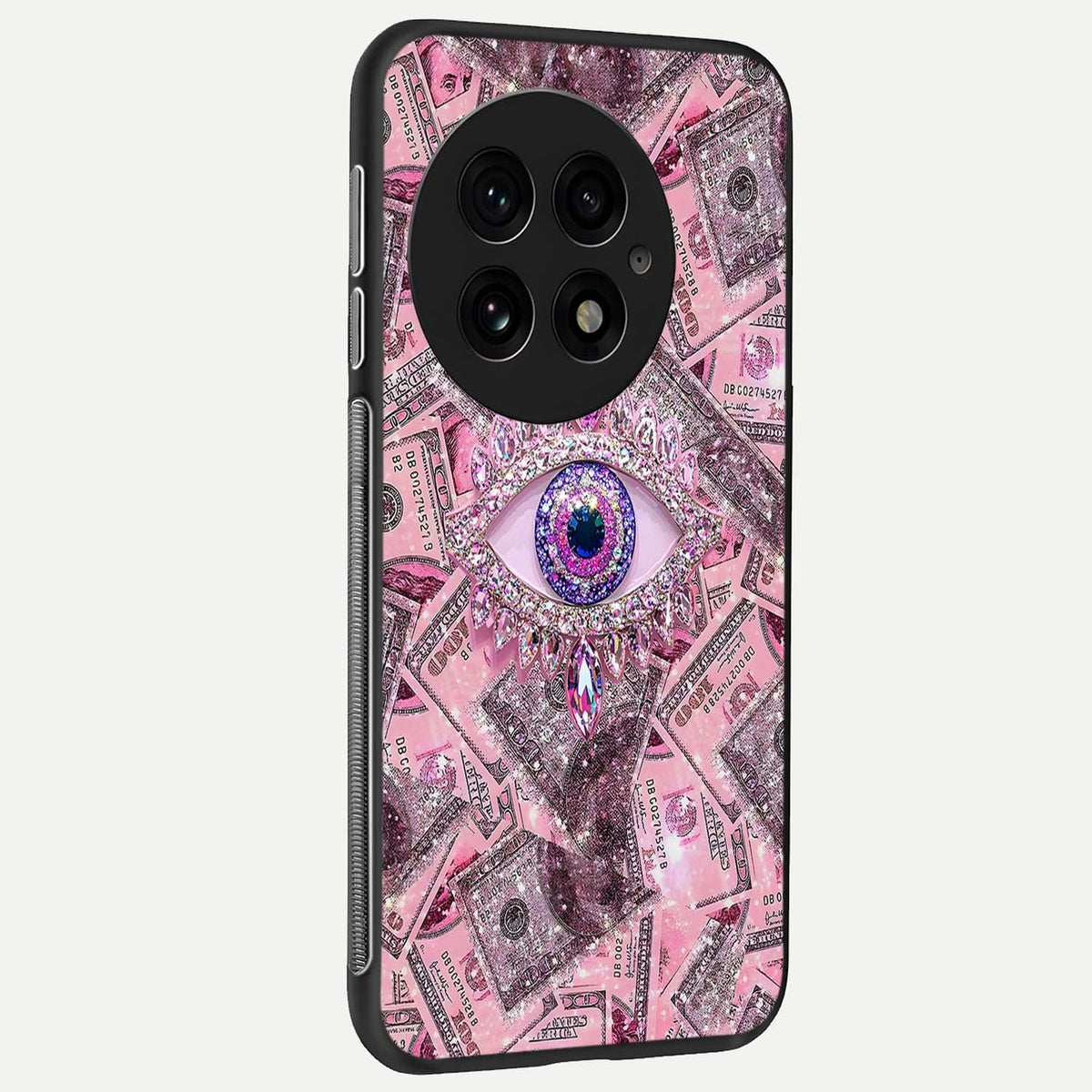  Money Eye Luxe back cover For OnePlus 13 slim fit glass case with vibrant aesthetic design