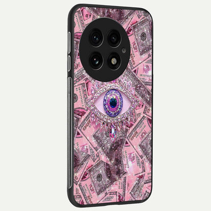  Money Eye Luxe back cover For OnePlus 13 slim fit glass case with vibrant aesthetic design