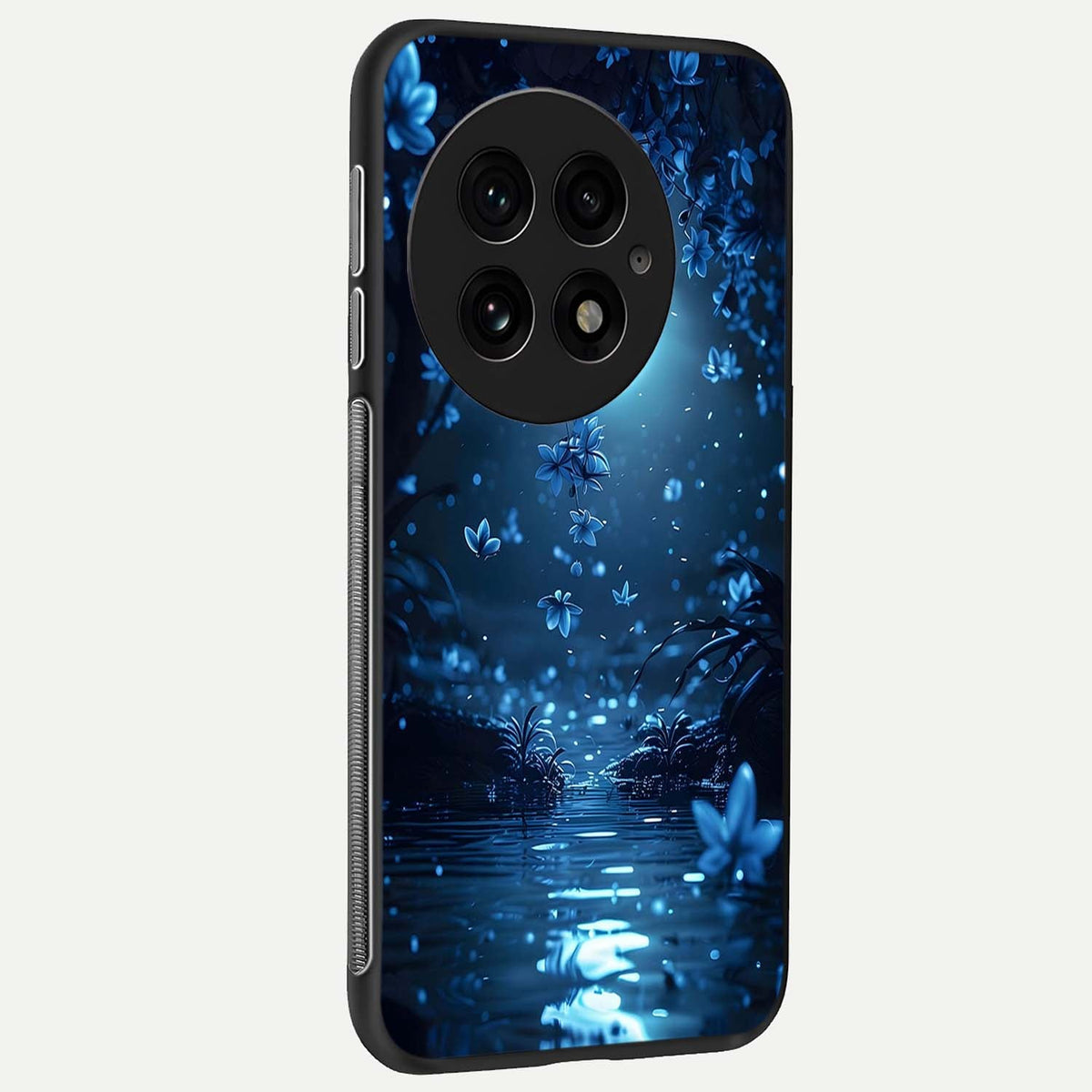  Moonlight Petal Dream back cover For OnePlus 13 slim fit glass case with vibrant aesthetic design