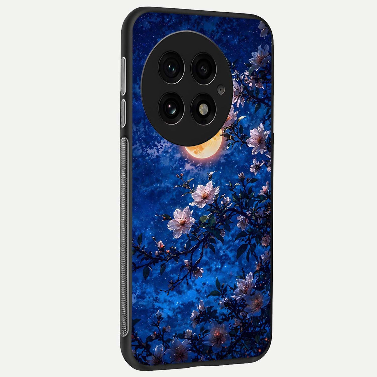  Moonlit Blossoms Night back cover For OnePlus 13 slim fit glass case with vibrant aesthetic design
