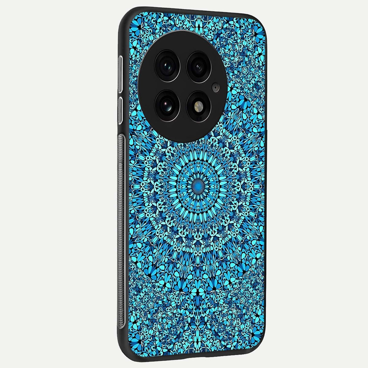 Ocean Bloom Mandala back cover For OnePlus 13 slim fit glass case with vibrant aesthetic design