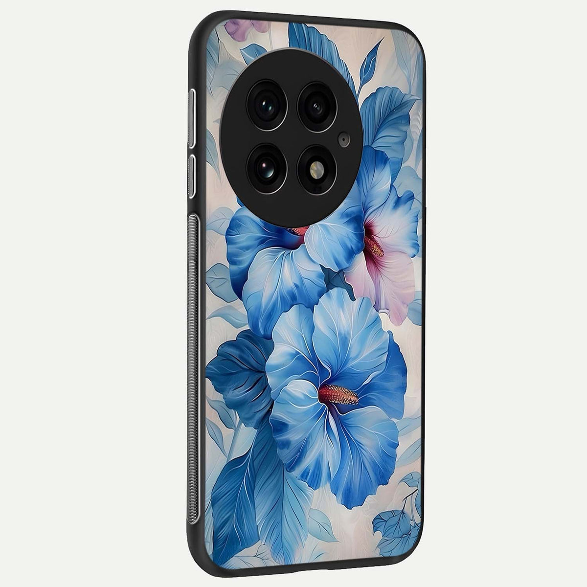  Ocean Hibiscus Grace back cover For OnePlus 13 slim fit glass case with vibrant aesthetic design