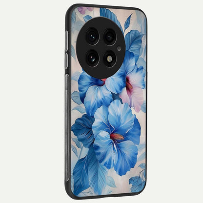  Ocean Hibiscus Grace back cover For OnePlus 13 slim fit glass case with vibrant aesthetic design
