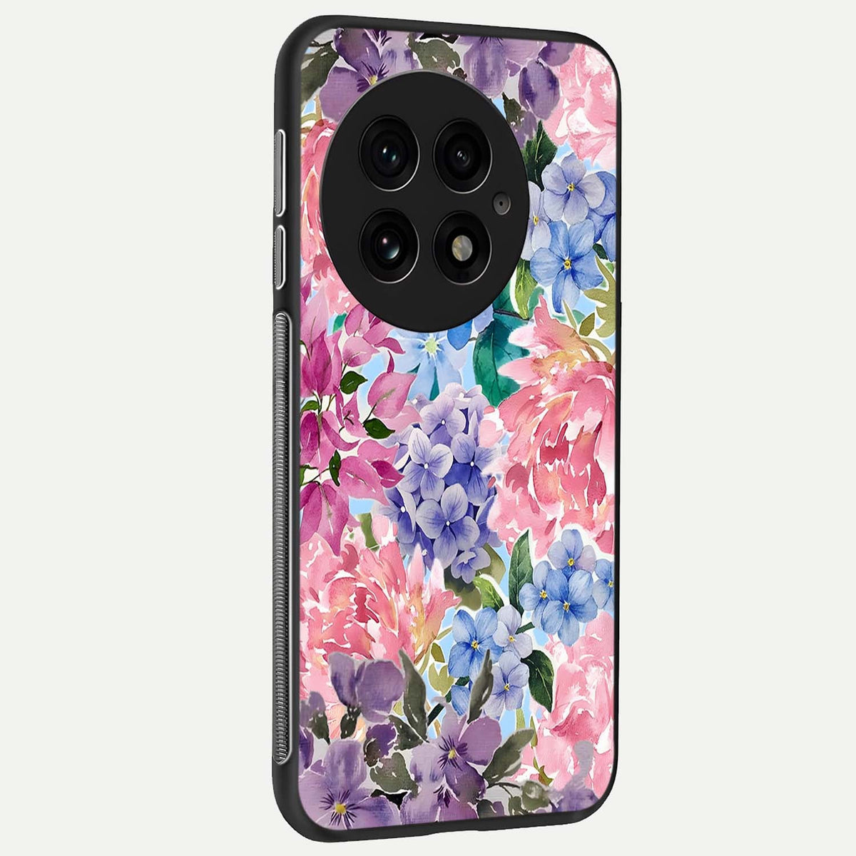  Pastel Floral Mix back cover For OnePlus 13 slim fit glass case with vibrant aesthetic design