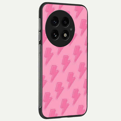  Pink Moo Magic back cover For OnePlus 13 slim fit glass case with vibrant aesthetic design
